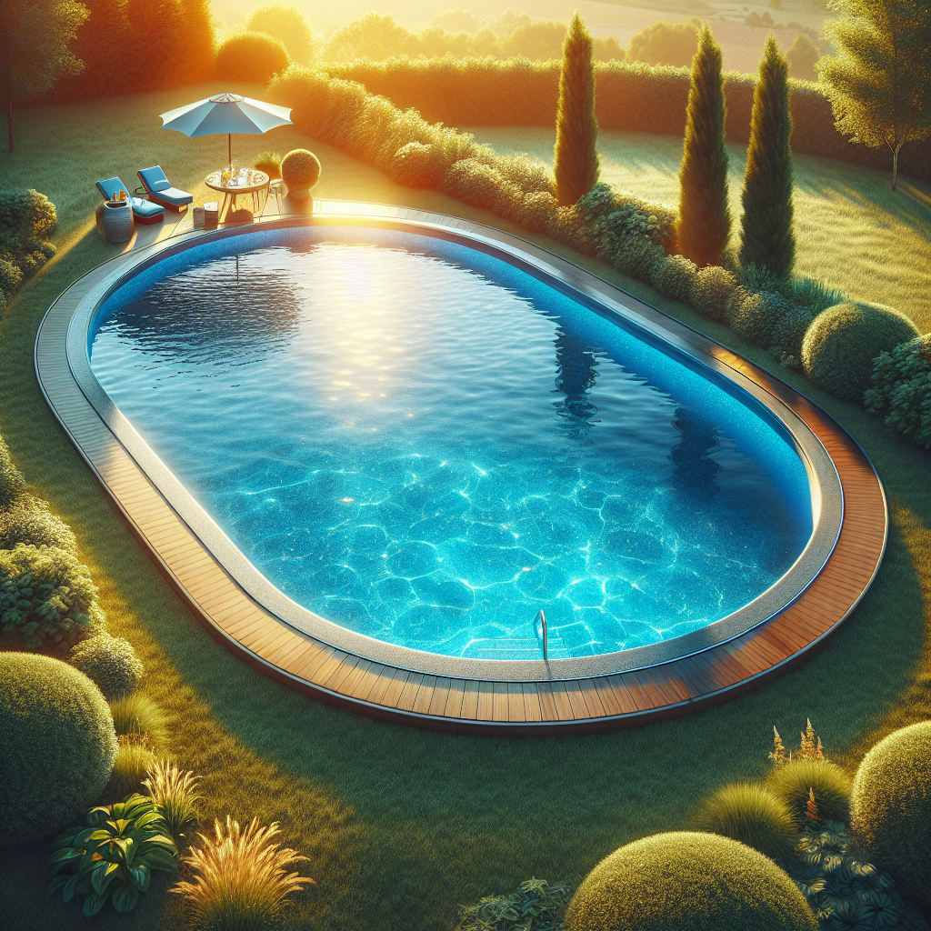 Elegant Backyard Oasis: Oval Shaped Above Ground Pools